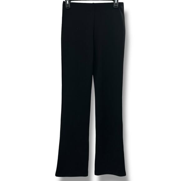 NEW BCX Black Pull On Dress Pants Small Seamed Flare Scuba Stretch Trousers Work - Picture 5 of 7